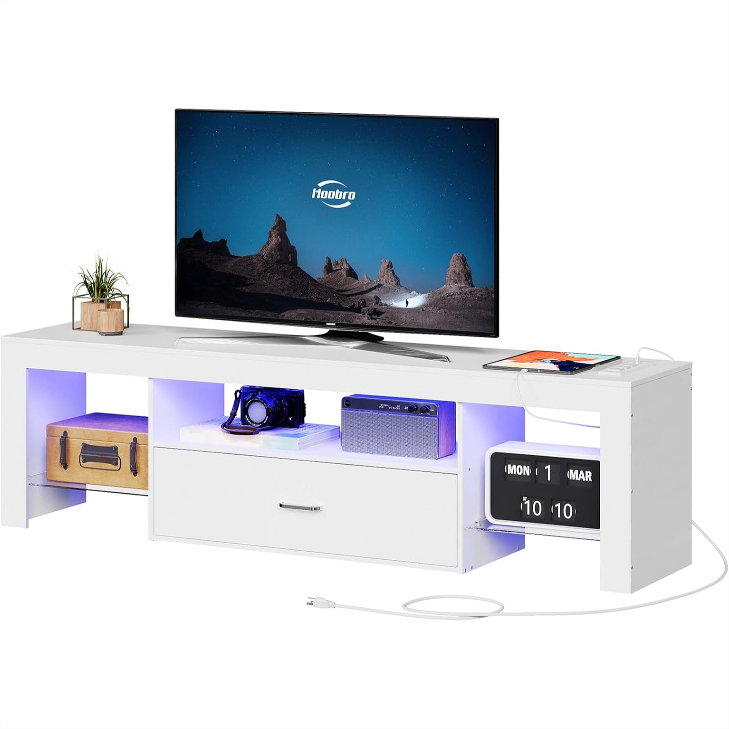 Gaming Console Image - LED TV Stand with Power Outlets