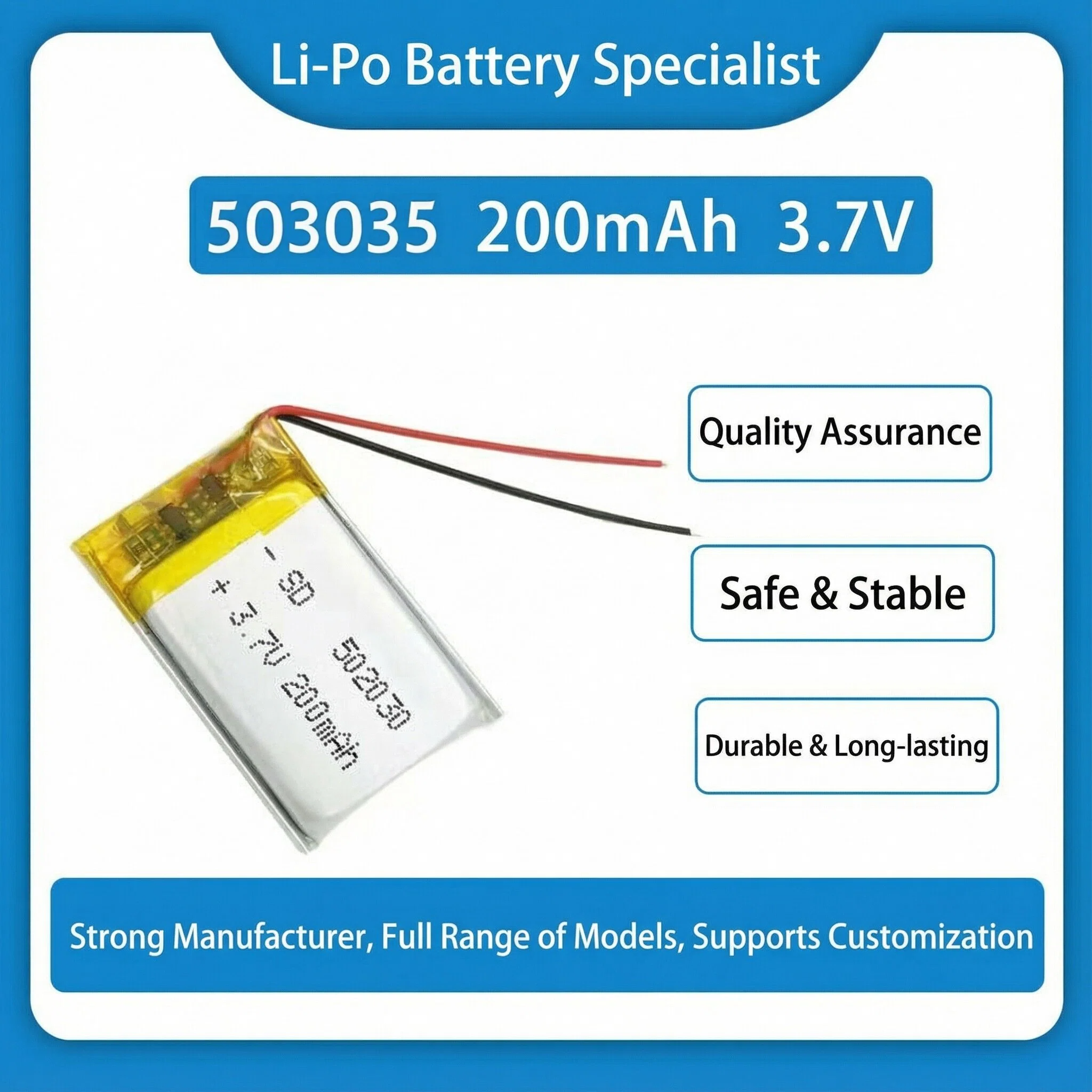 Gaming Console Vr - 3.7V 500mAh 503035 Rechargeable Li-Polymer Battery