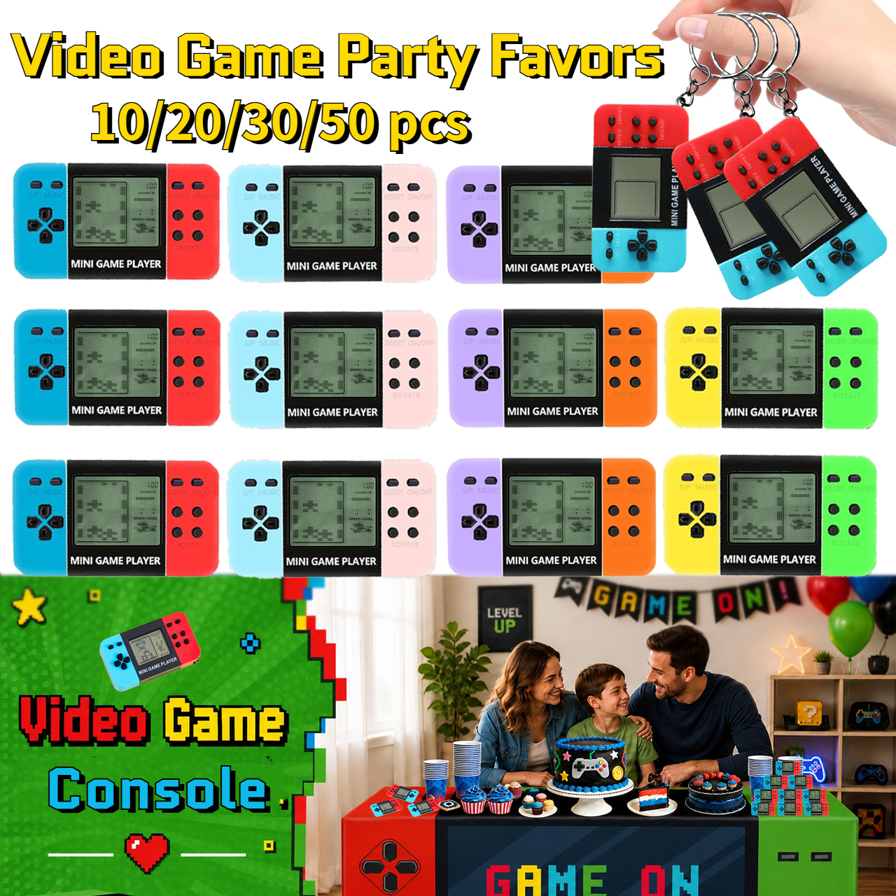 Gaming Console Mini - 10-120pcs Kids Mini Handheld Game Arcade