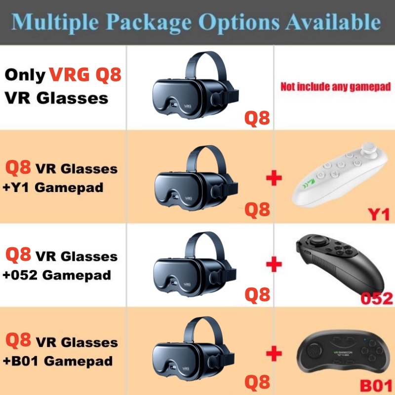 Original VRG Q8 VR Virtual Rea - Gaming Console Vr avaliação e preço