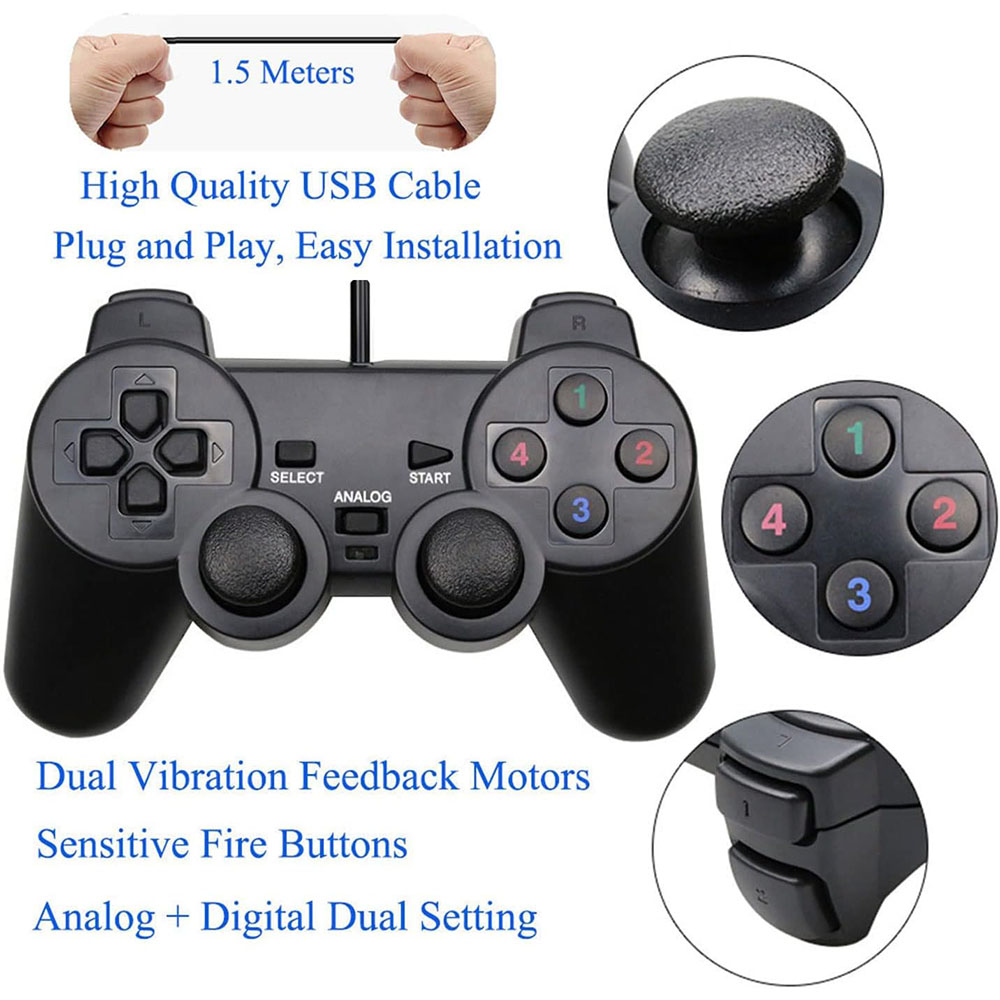 USB Wired Controller for WinXP - Laptop Gaming Console avaliação e preço