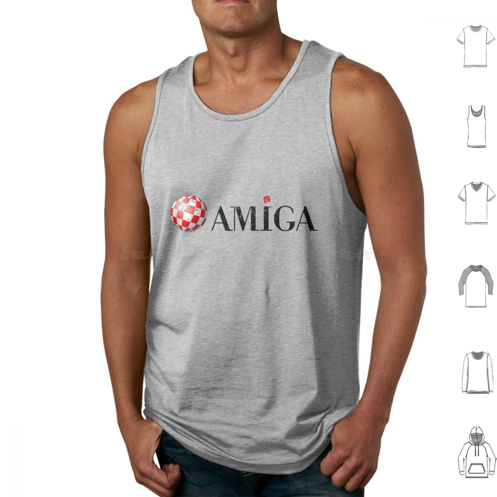 Amiga Tank Tops Print Cotton A - Gaming Console Logo avaliação e preço