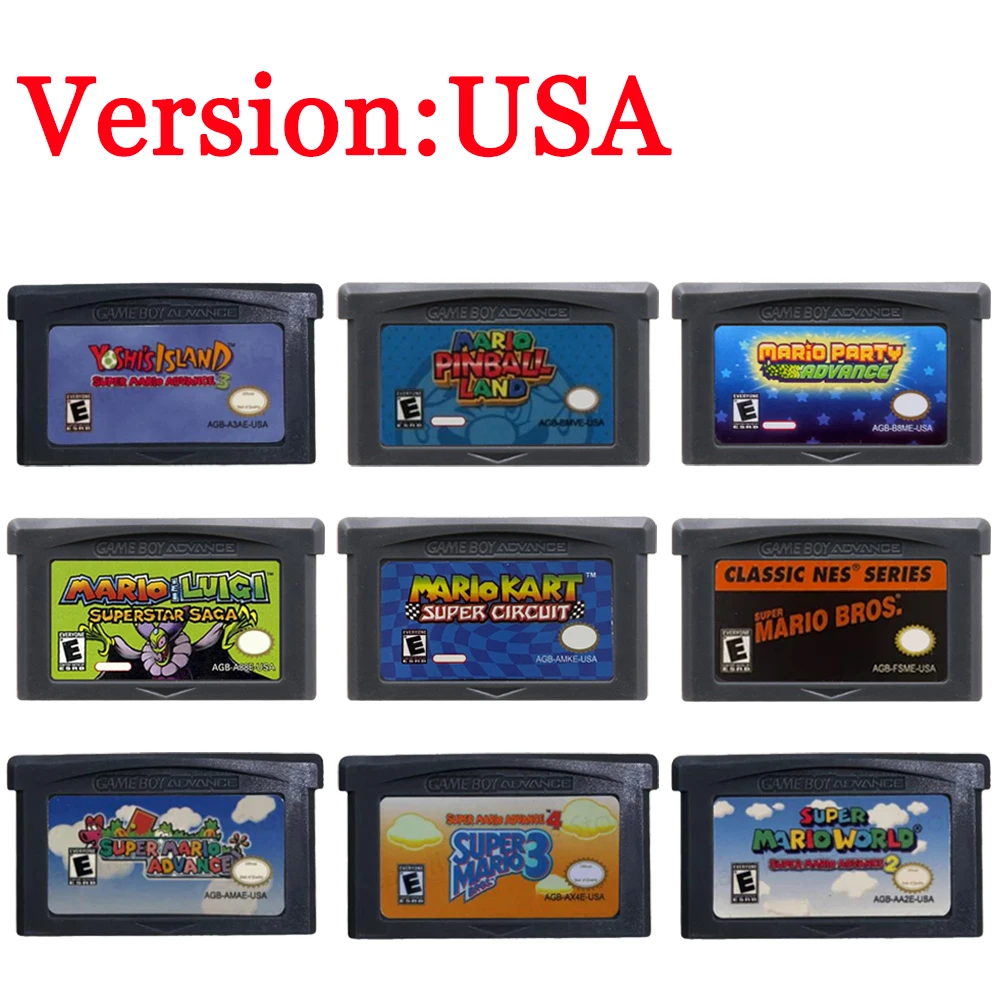 GBA Mario Game Card with 32-bi - Gaming Console Mario avaliação e preço