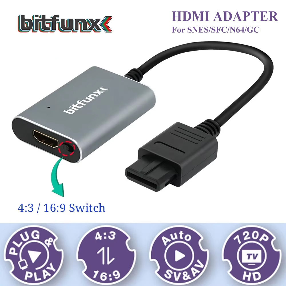 Bitfunx 720P Svideo / AV To HD - Gaming Console Mini avaliação e preço