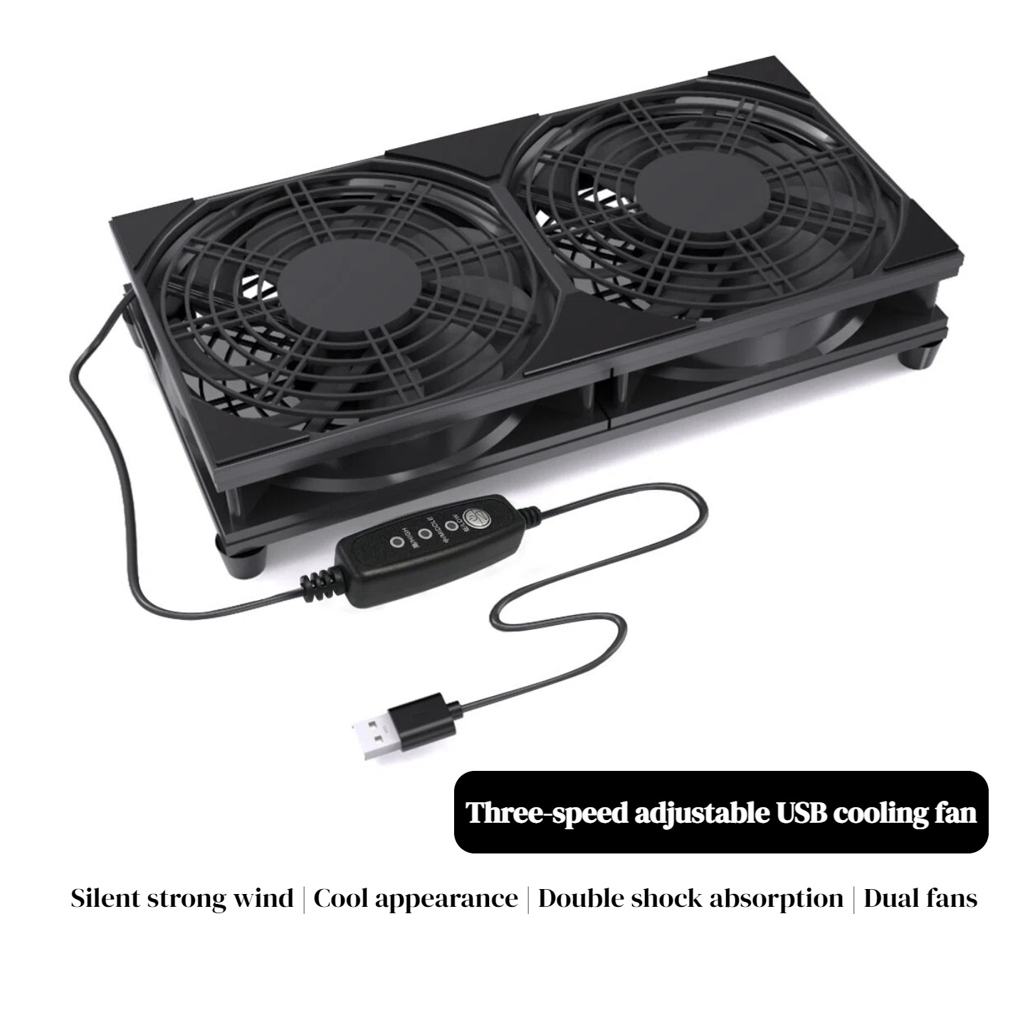 Dual USB Cooling Fan with 3-Sp - Gaming Console And Controller avaliação e preço
