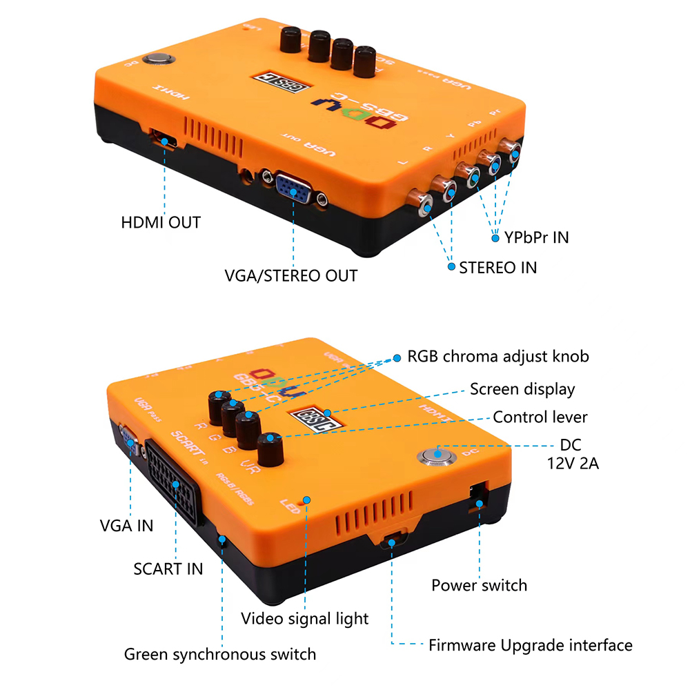 ODV-GBS-C Component/VGA/Scart  - Gaming Console Mini avaliação e preço