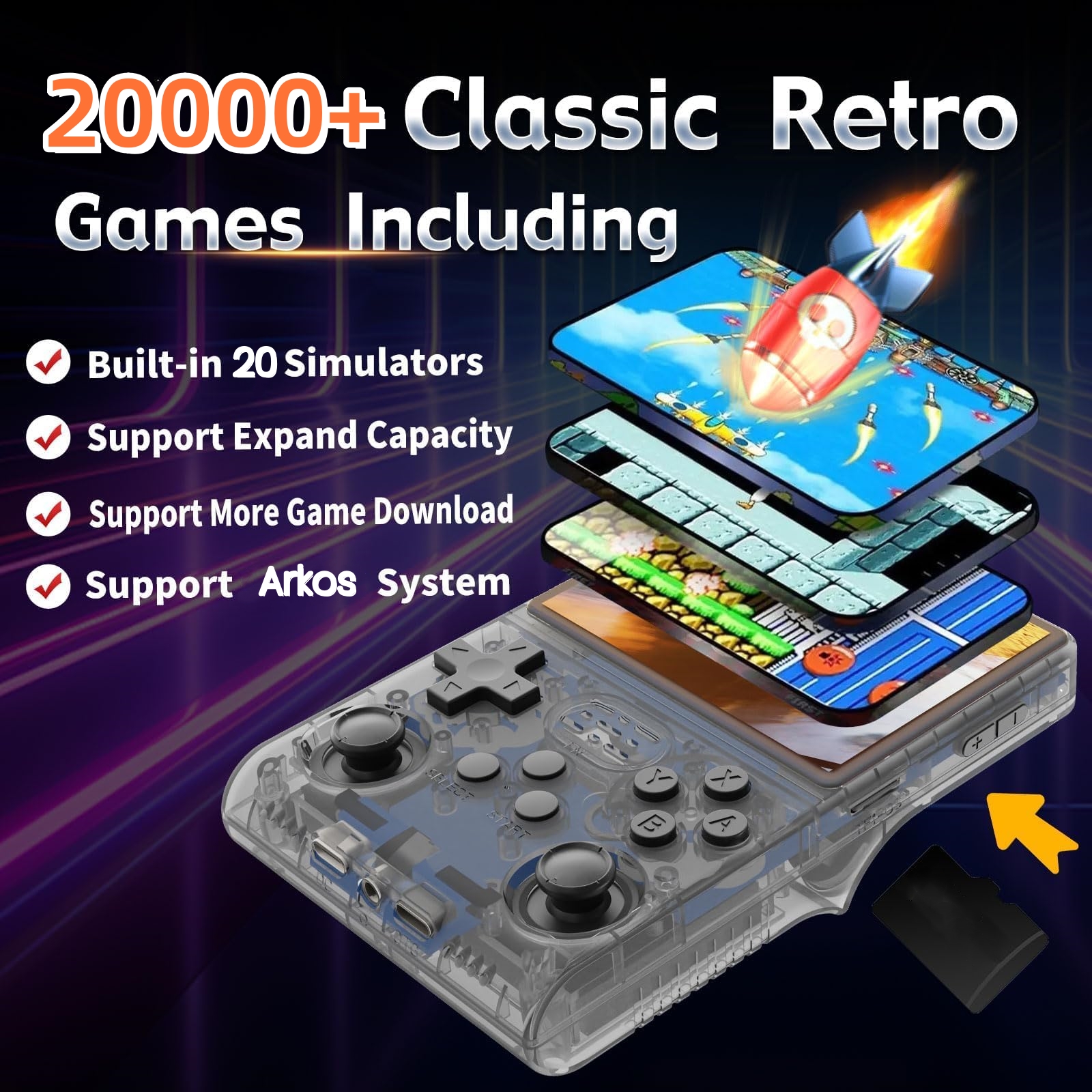 256G Open Source R36S Retro Ga - Gaming Console Handheld Best avaliação e preço