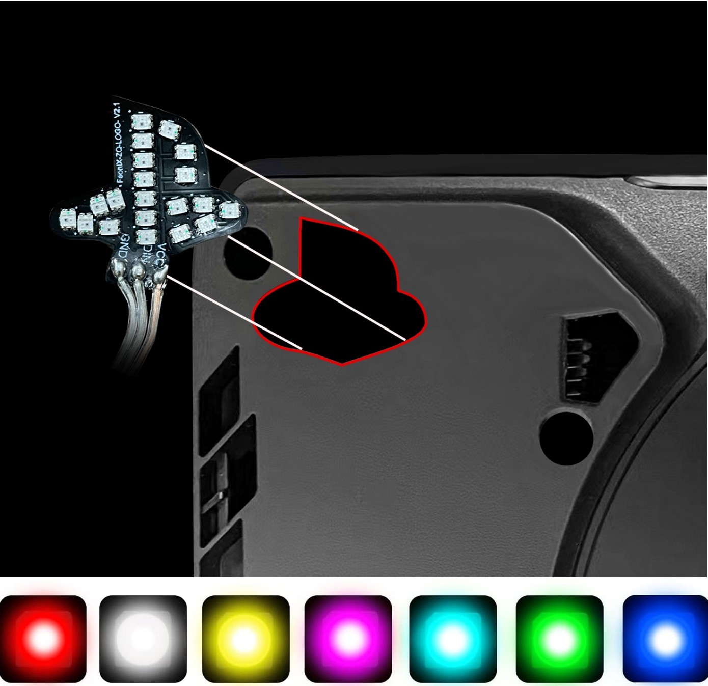 RGB Mood Light with Music Sync - Gaming Console Logo avaliação e preço