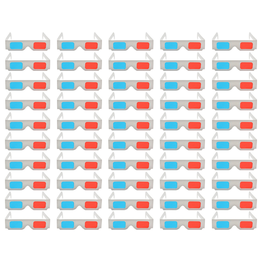 50 Pcs 3D Glasses Red Blue Pap - Gaming Console Vr avaliação e preço