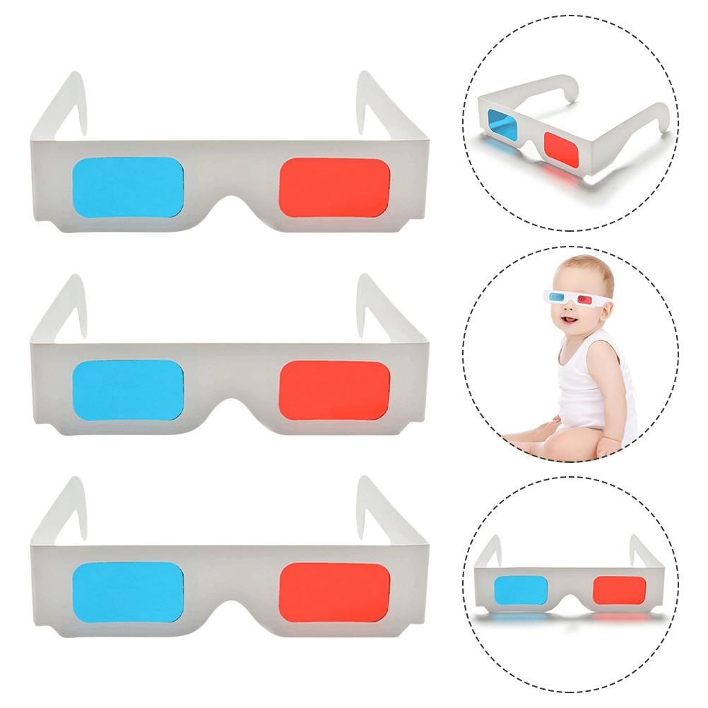 50 Pcs 3D Glasses Red Blue Pap - Gaming Console Vr avaliação e preço