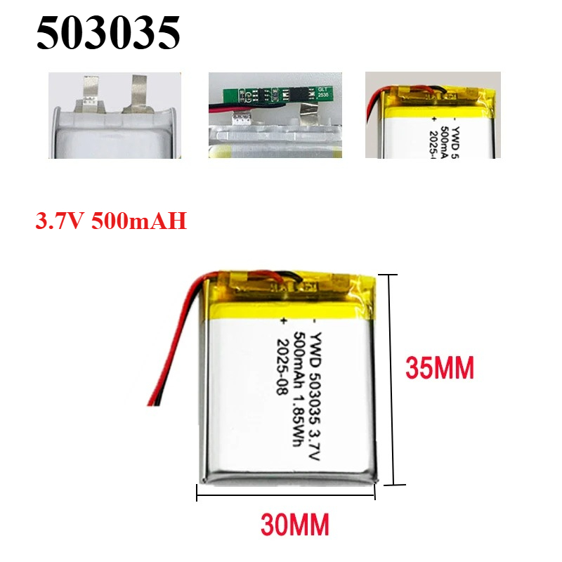 3.7V 500mAh 503035 Rechargeabl - Gaming Console Vr avaliação e preço