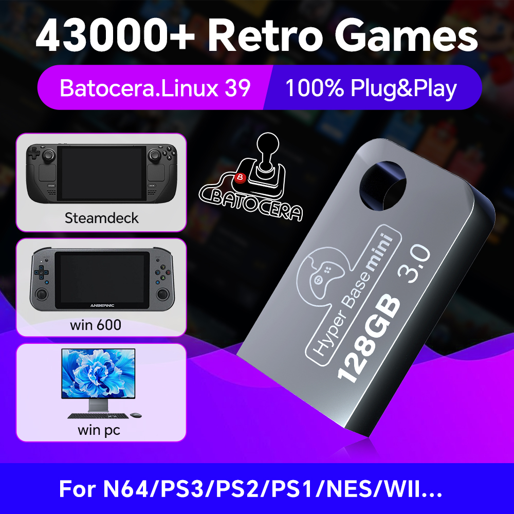 Batocera 128G USB Flash Drive  - Gaming Console Mini avaliação e preço