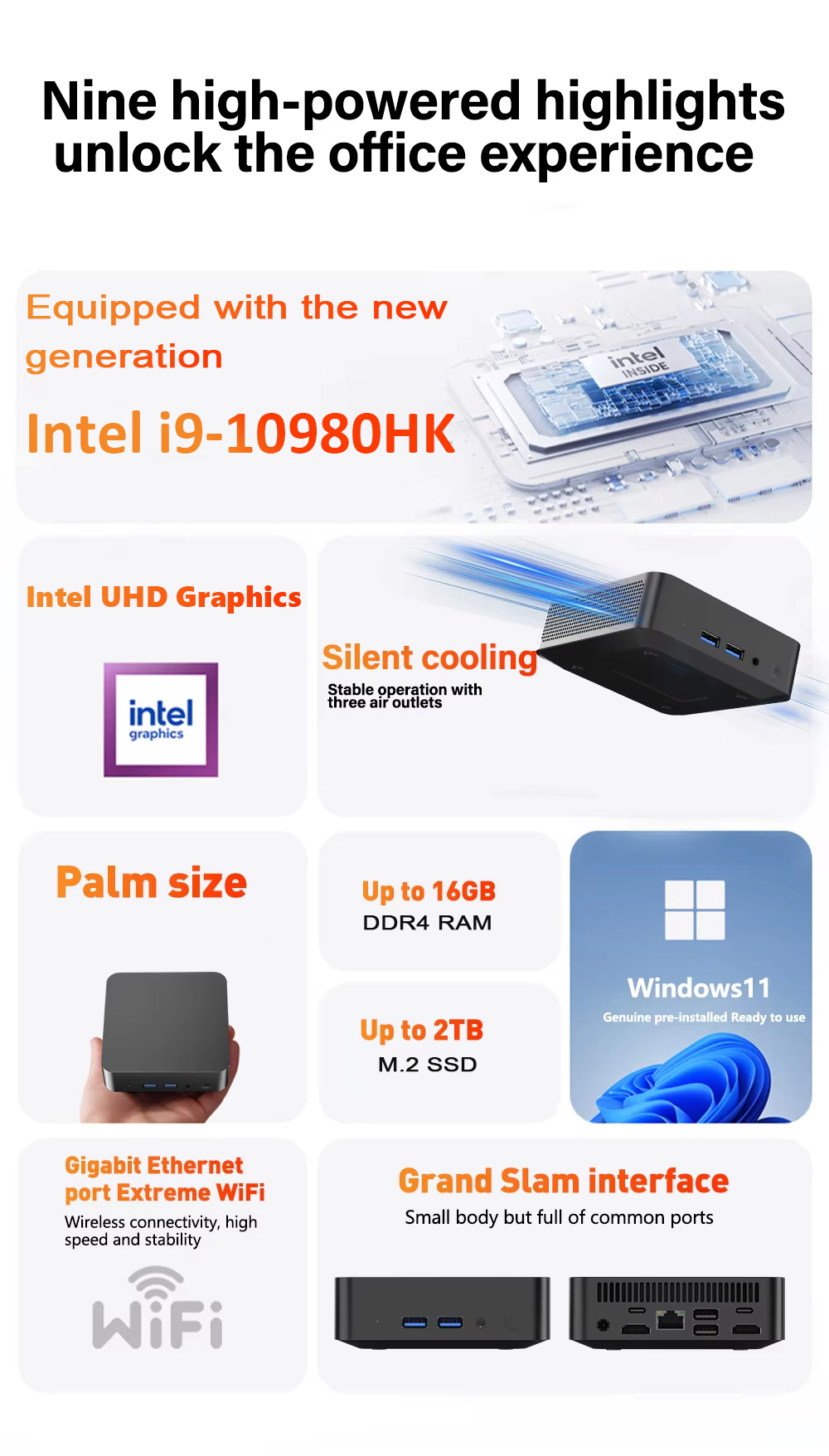 Protable Intel i9-10980HK Mini - Gaming Console Mini avaliação e preço
